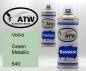 Preview: Volvo, Green Metallic, 540: 400ml Sprühdose + 400ml Klarlack - Set, von ATW Autoteile West.
